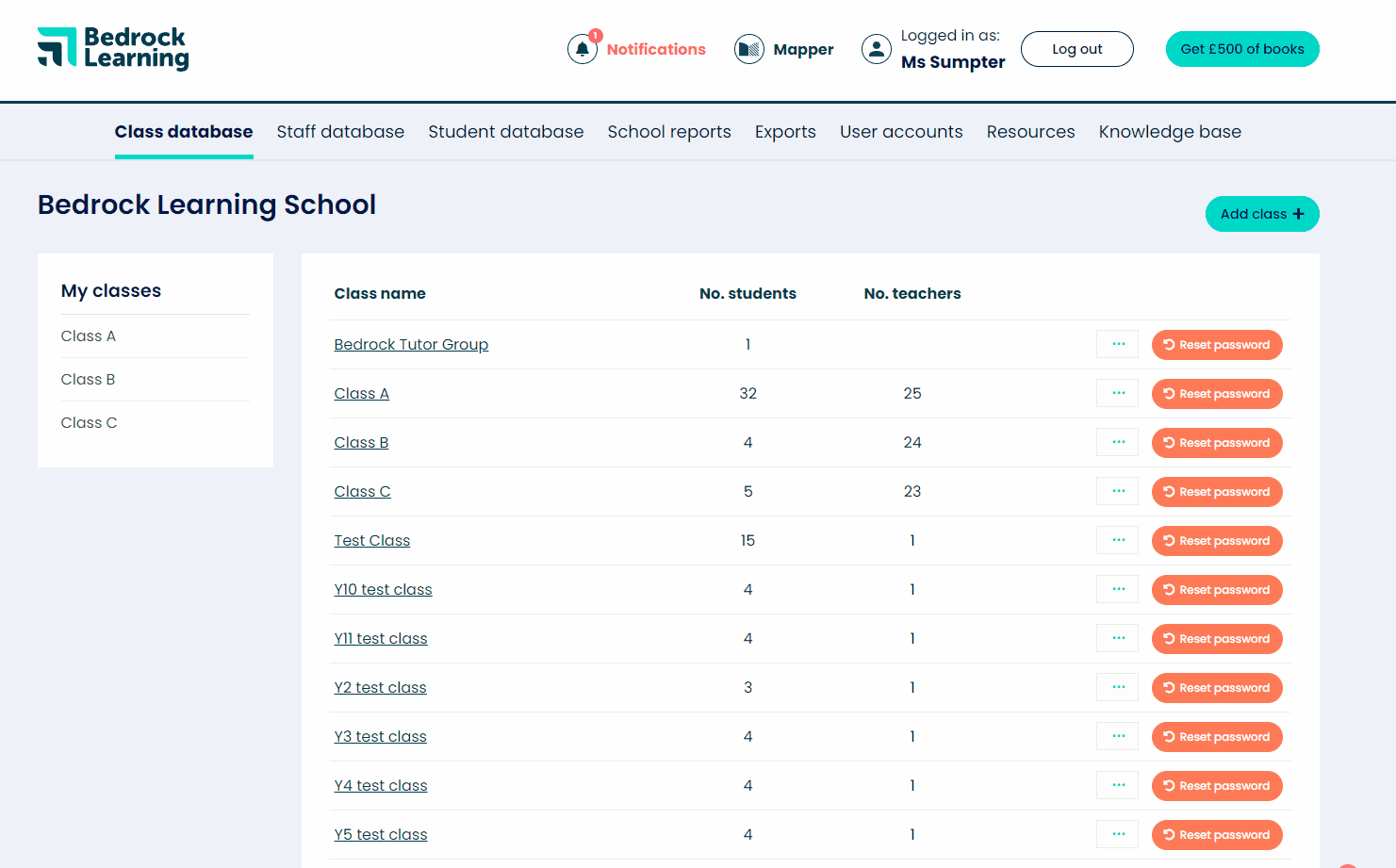 Accessing a class for sequencing